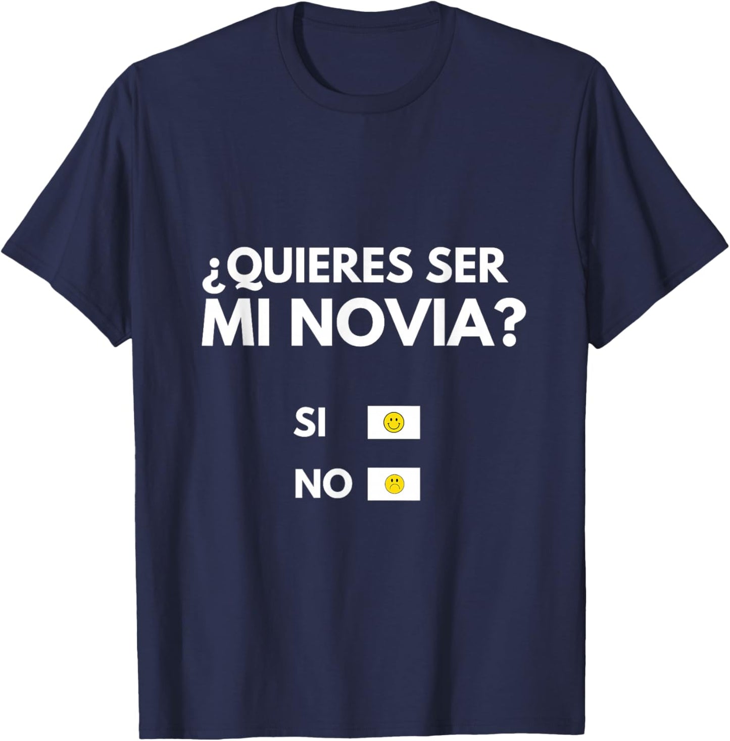 Quieres ser mi novia Playera Spanish, San Valentín Camiseta T-Shirt - T-Shirt | Navy