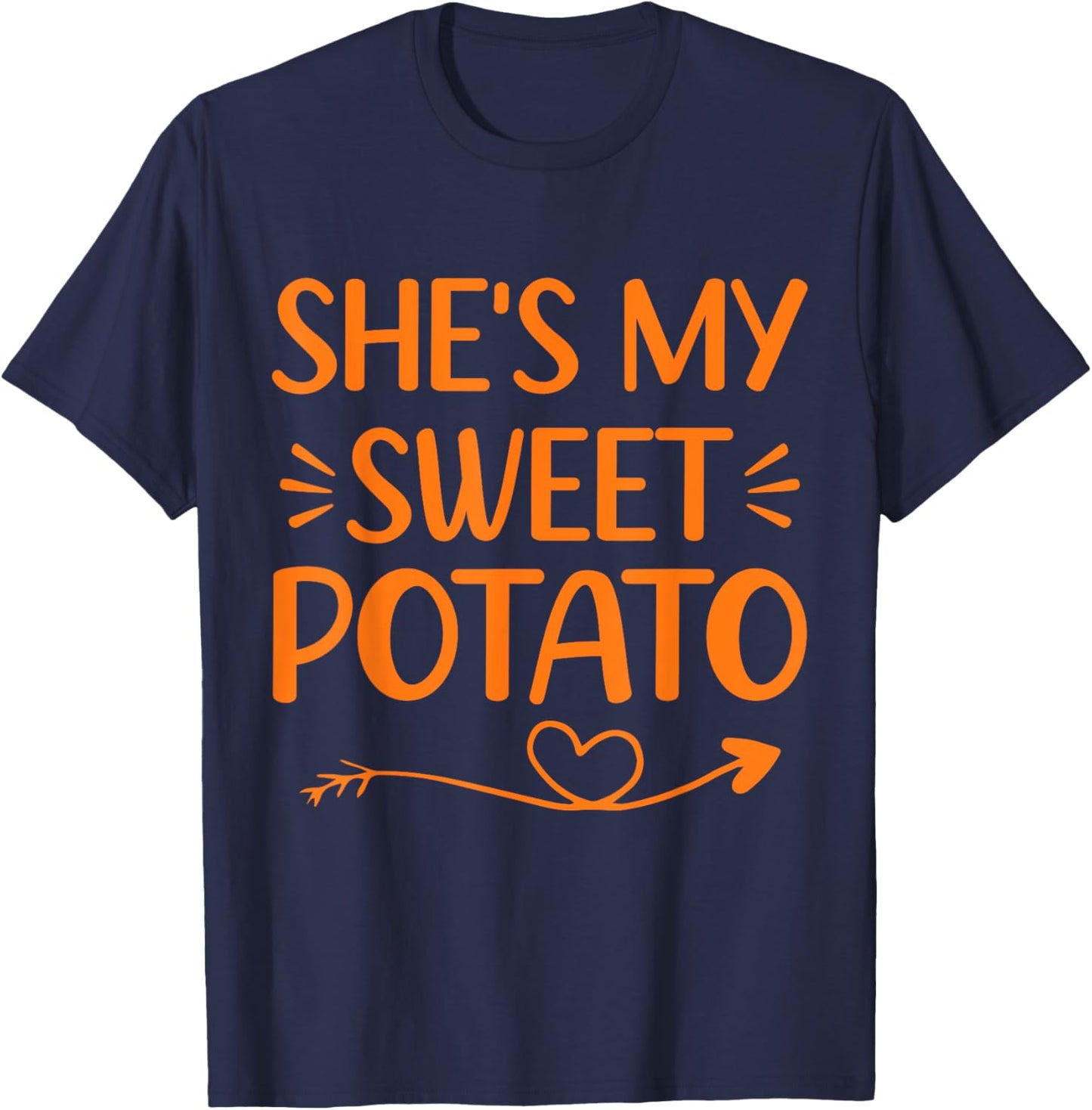 She's My Sweet Potato I Yam Thanksgiving Matching Couple T-Shirt - T-Shirt | Navy