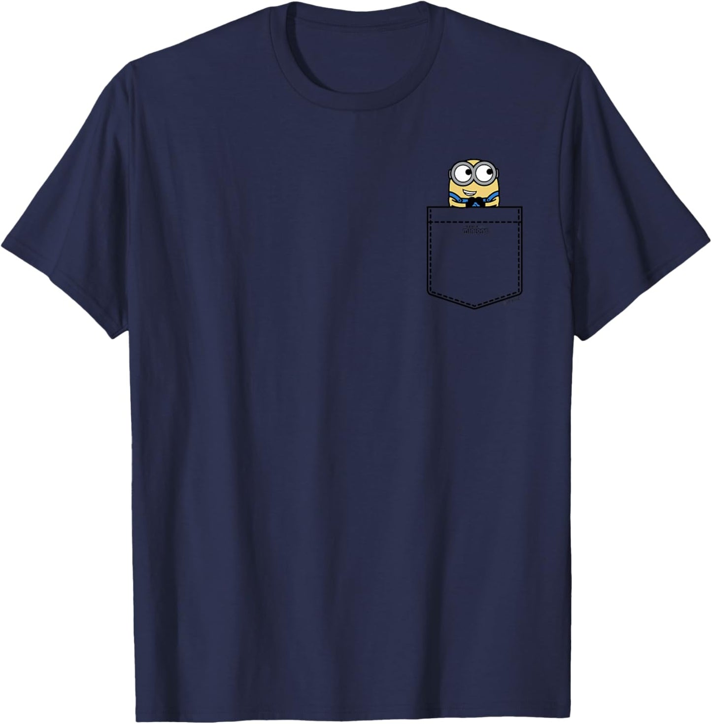 Minions Bob Mischievous Smile Pocket Hit T-Shirt - T-Shirt | Navy