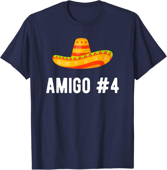 Halloween Group Matching Costume Funny Mexican Amigo #4 T-Shirt - T-Shirt | Navy