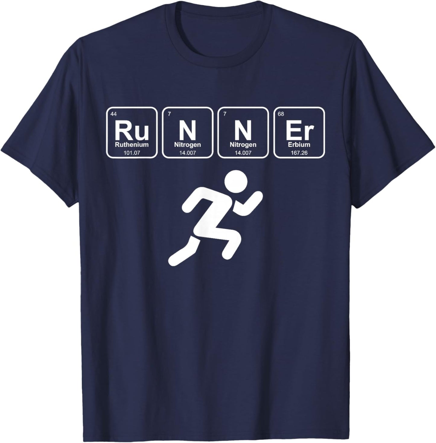 Runner Periodic Table Funny Running Marathon Lovers Outfit T-Shirt - T-Shirt | Navy