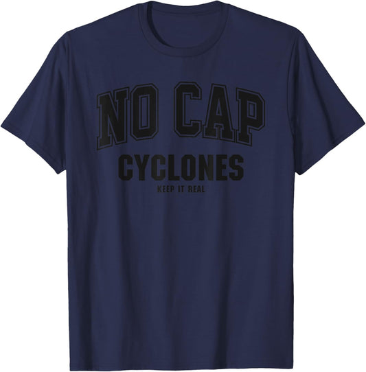 Elizabethton Cyclones NO CAP Keepin' It Real T-Shirt - T-Shirt | Navy