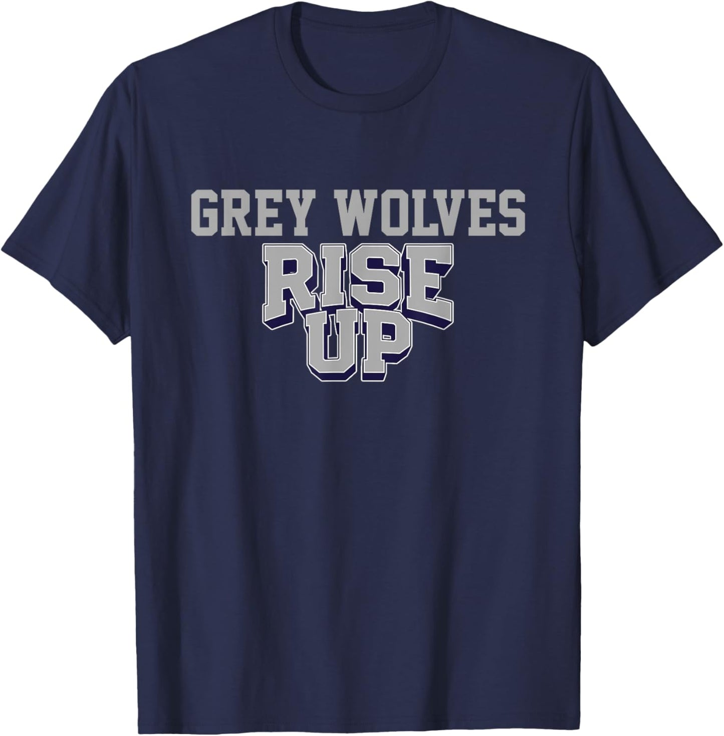 Shoemaker Grey Wolves Rise Up HS T-Shirt - T-Shirt | Navy
