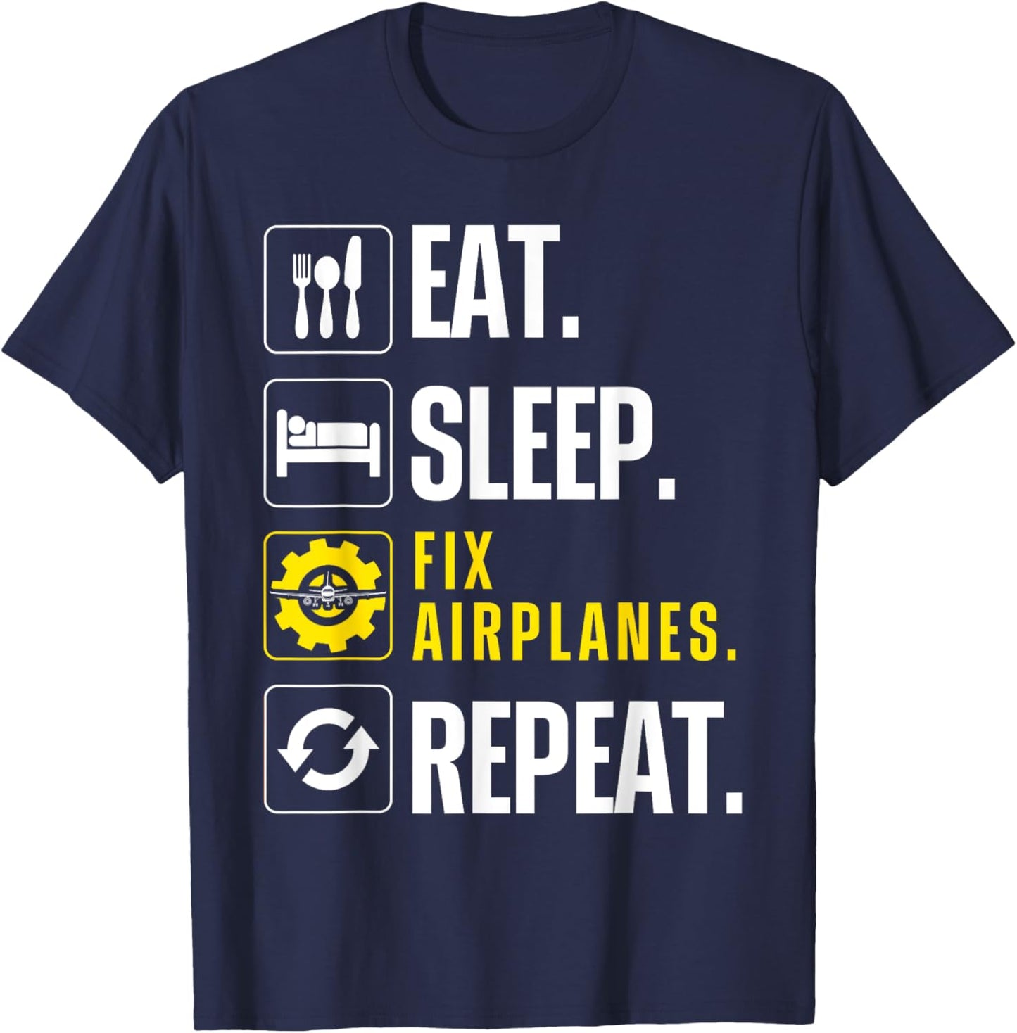 Aircraft Mechanic Art Women Aviation Maintenance T-Shirt - T-Shirt | Navy
