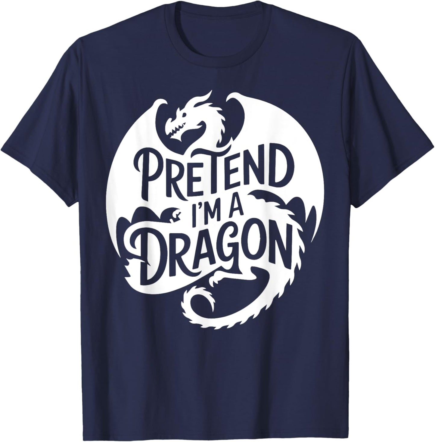 Group Easy Adult Halloween Costumes Pretend I'm A Dragon T-Shirt - T-Shirt | Navy