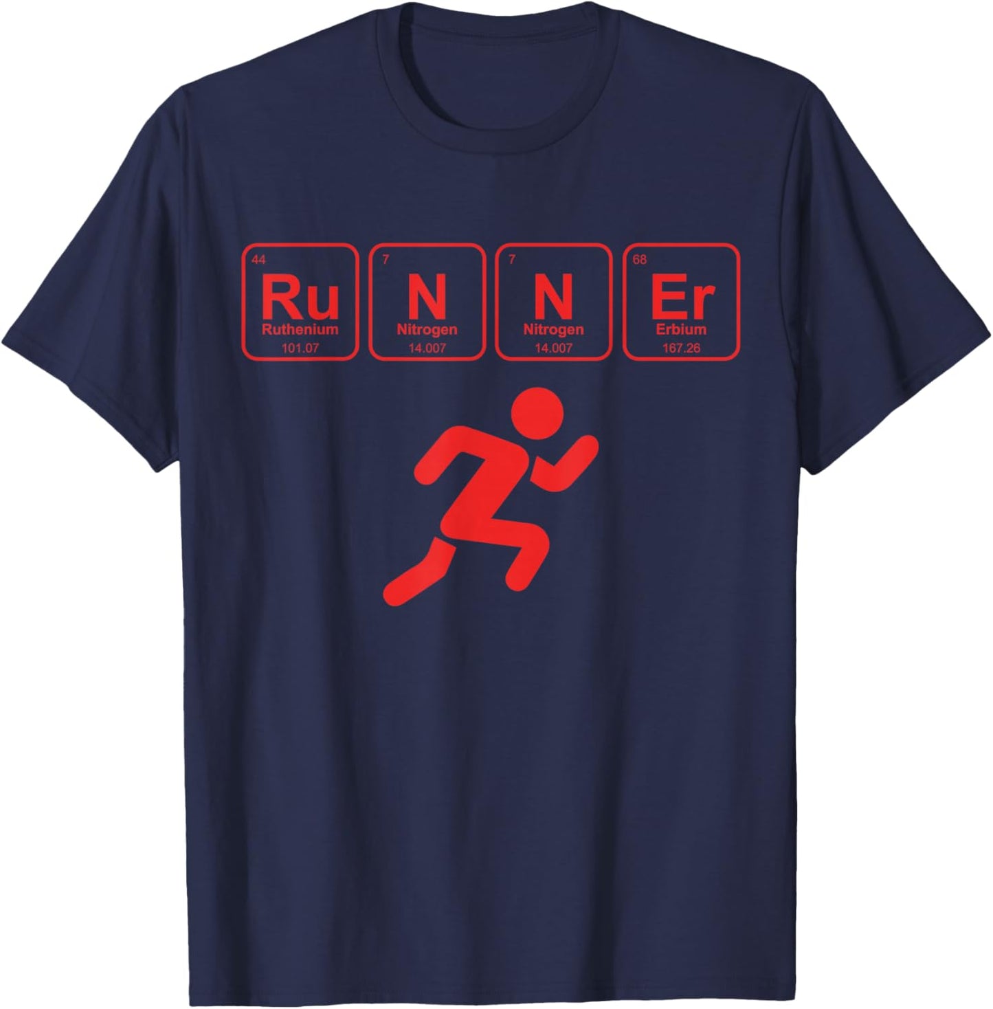 Runner Periodic Table Funny Running Marathon Lovers Outfit T-Shirt - T-Shirt | Navy