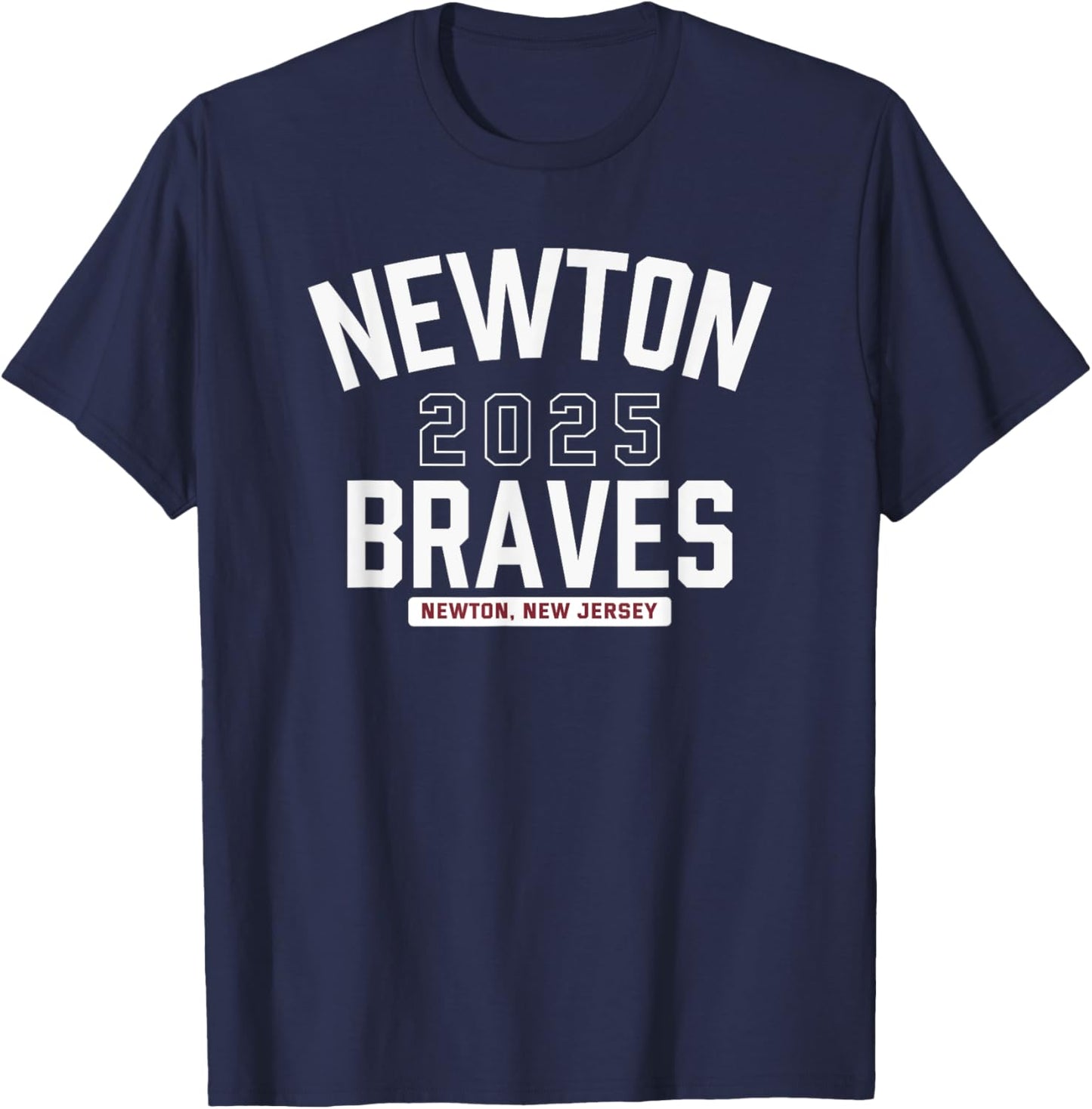 Newton Braves Newton, New Jersey 2025 T-Shirt - T-Shirt | Navy