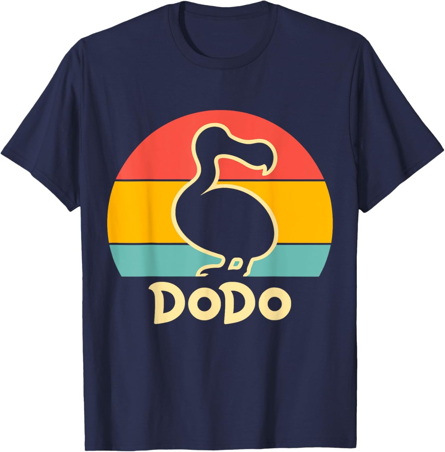 Retro Dodo Bird Animal T-Shirt - T-Shirt | Navy