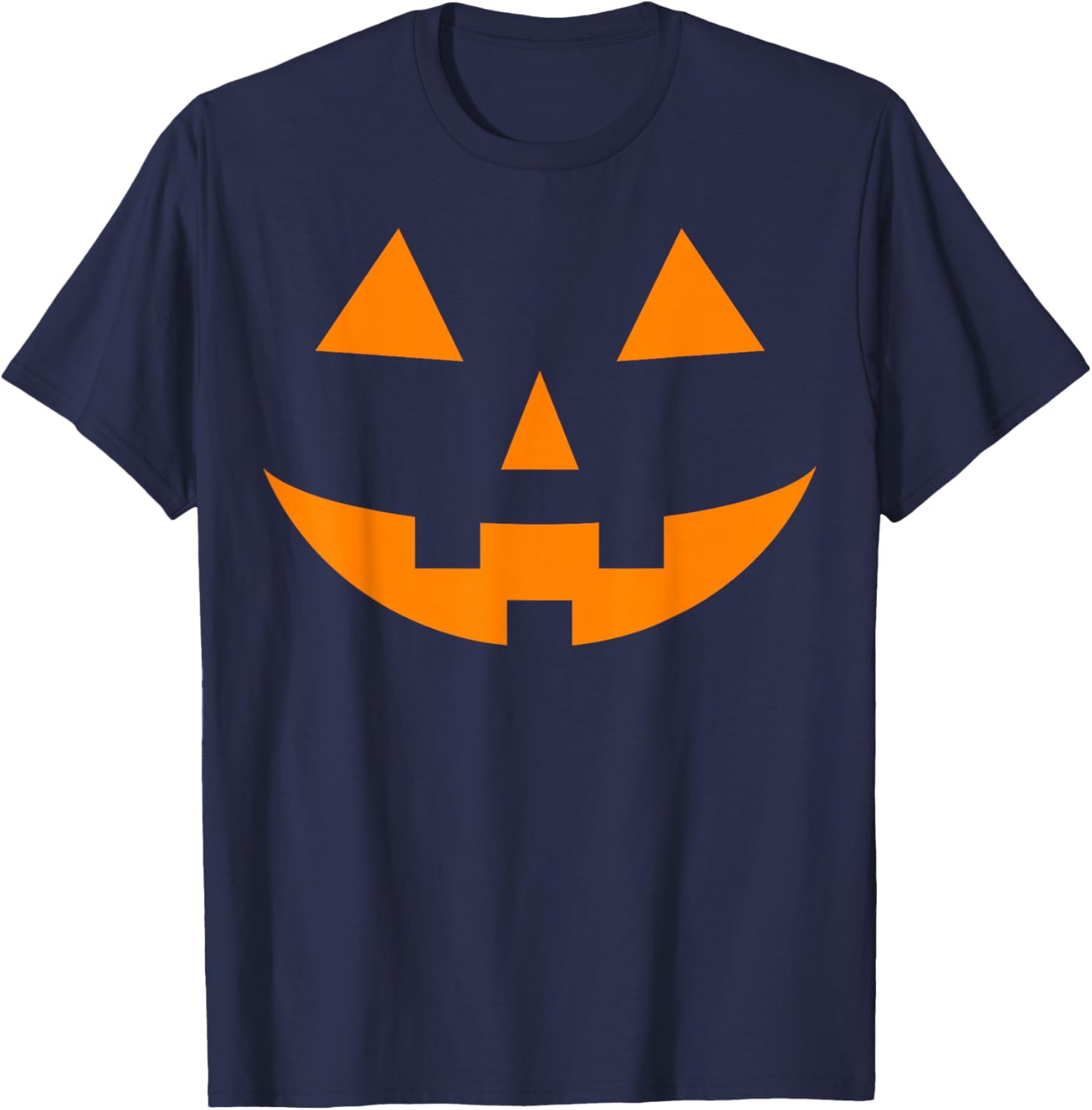 Jack O Lantern Face Pumpkin Halloween Costume 2025 Funny T-Shirt - T-Shirt | Navy