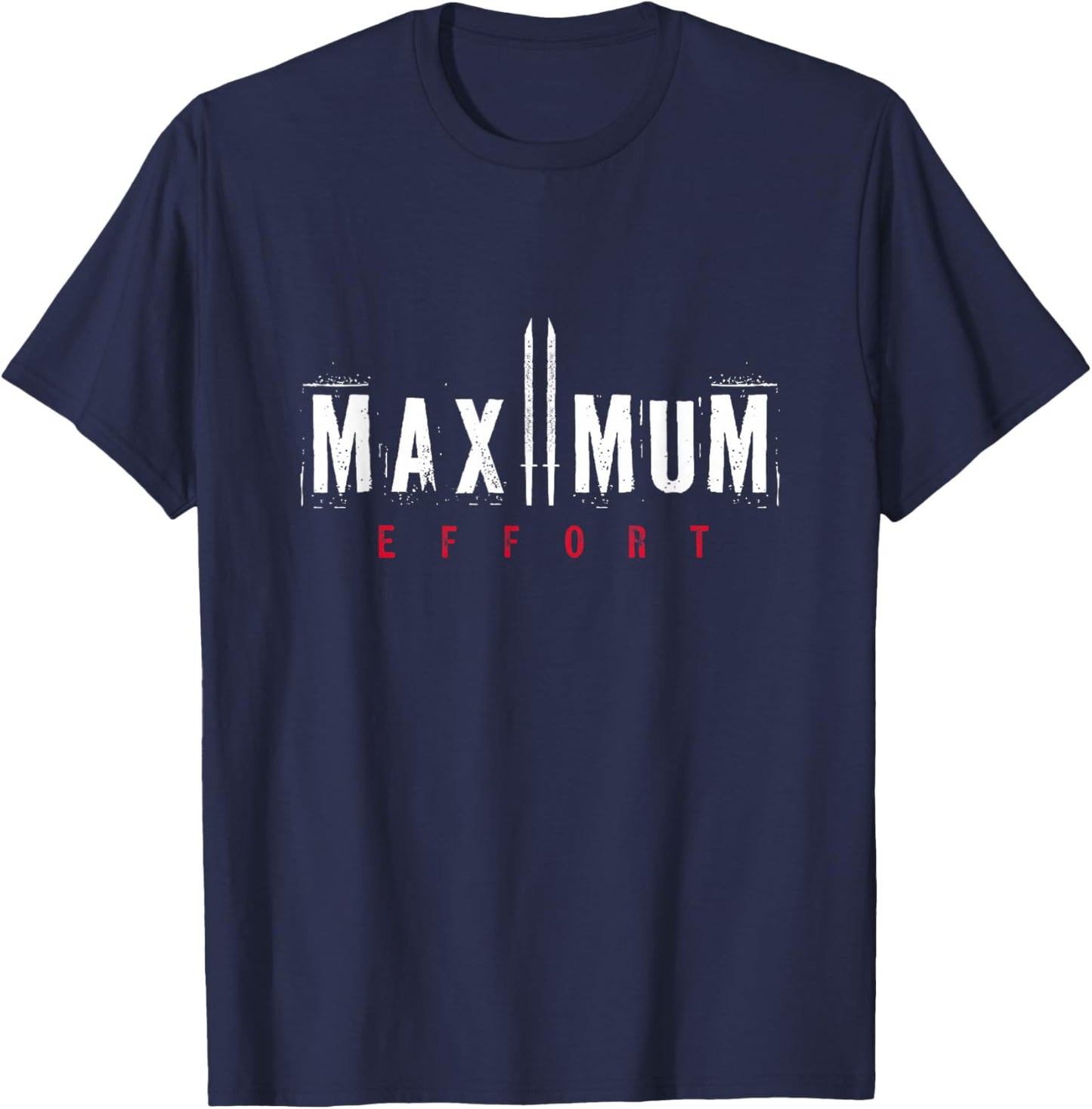 Marvel Deadpool Maximum Effort Distressed Big Text Logo T-Shirt - T-Shirt | Navy