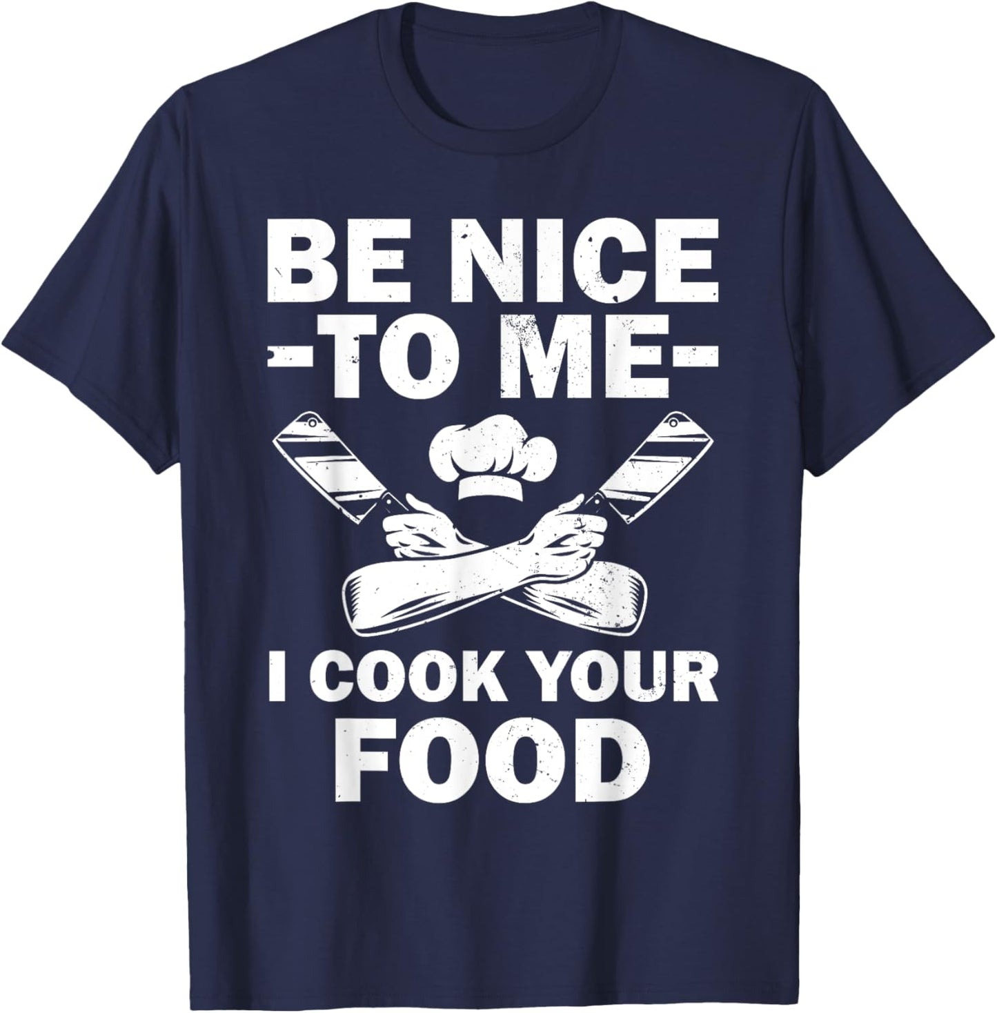 Funny Chef Design Women Cooking Culinary Cook Chef T-Shirt - T-Shirt | Navy