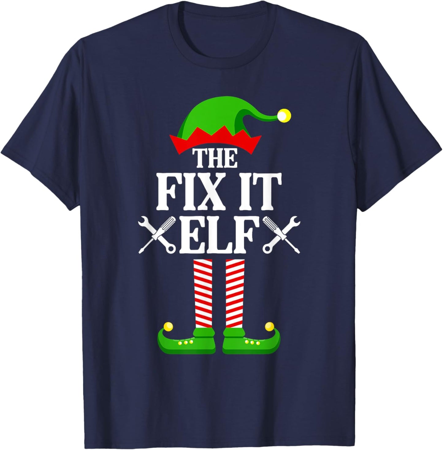Fix It Elf Family Matching Group Funny Christmas T-Shirt - T-Shirt | Navy