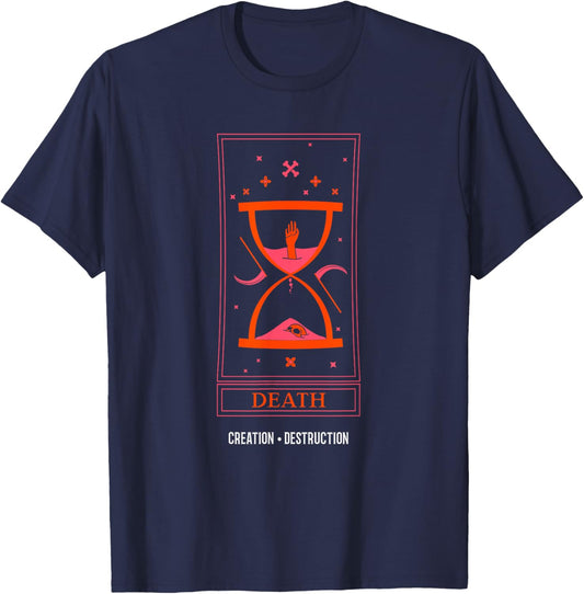 Death - Creation Destruction (Tarot Card) T-Shirt - T-Shirt | Navy