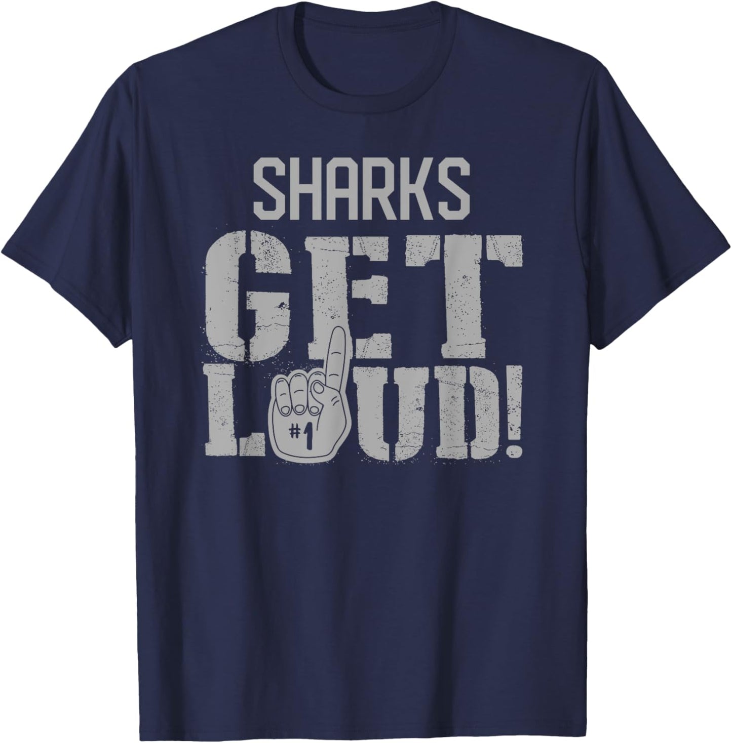 Sebastian River Sharks Get Loud! HS T-Shirt - T-Shirt | Navy