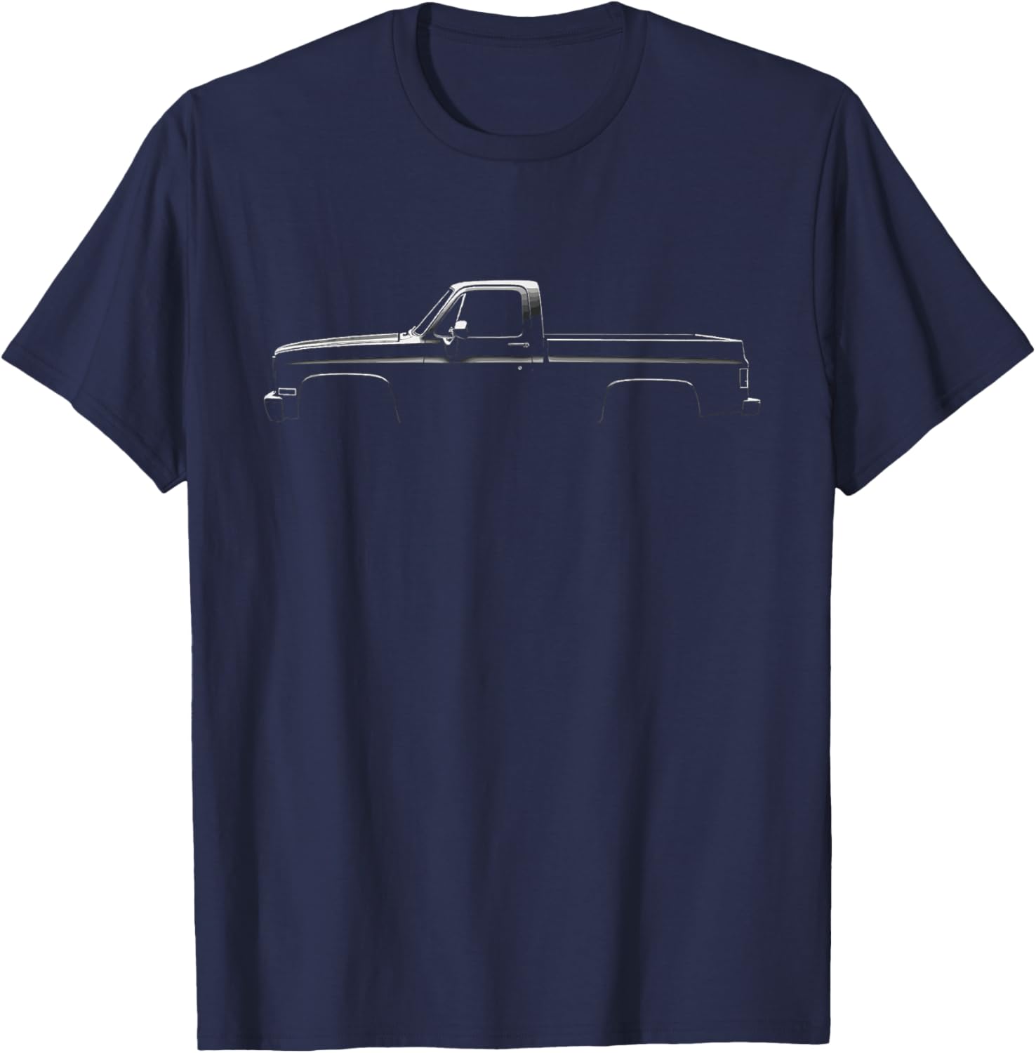 Squarebody Side Profile Silhouette 73-87 Squarebody Trucks T-Shirt - T-Shirt | Navy