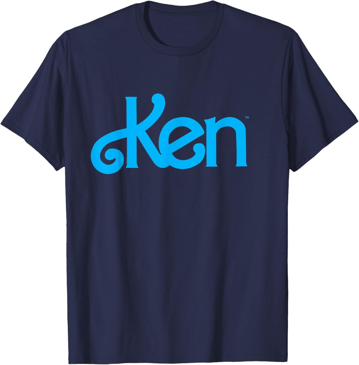 Barbie Ken 1980's Logo , Men's Classic Fit Black Small T-Shirt - T-Shirt | Navy