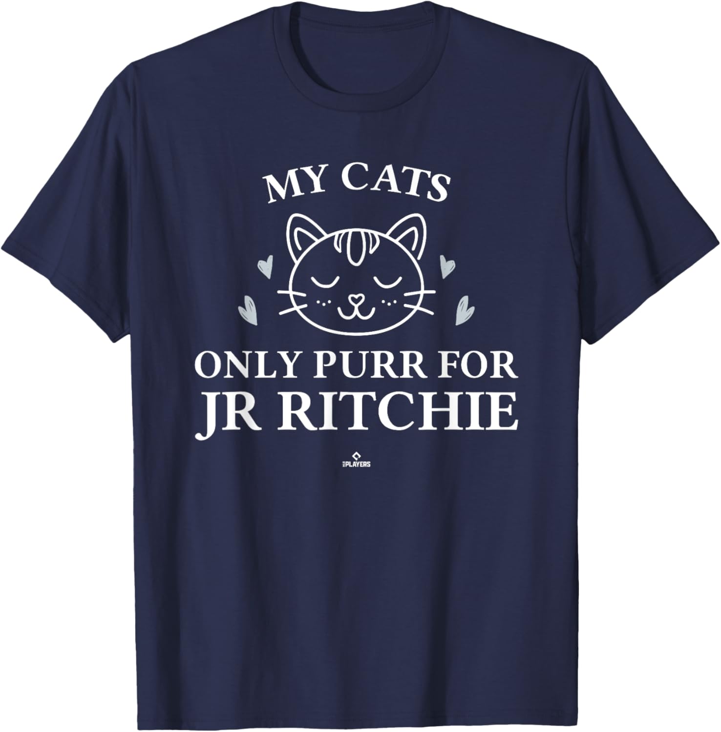 Cat Lovers for JR Ritchie Prospect Baseball Fan Gear T-Shirt - T-Shirt | Navy