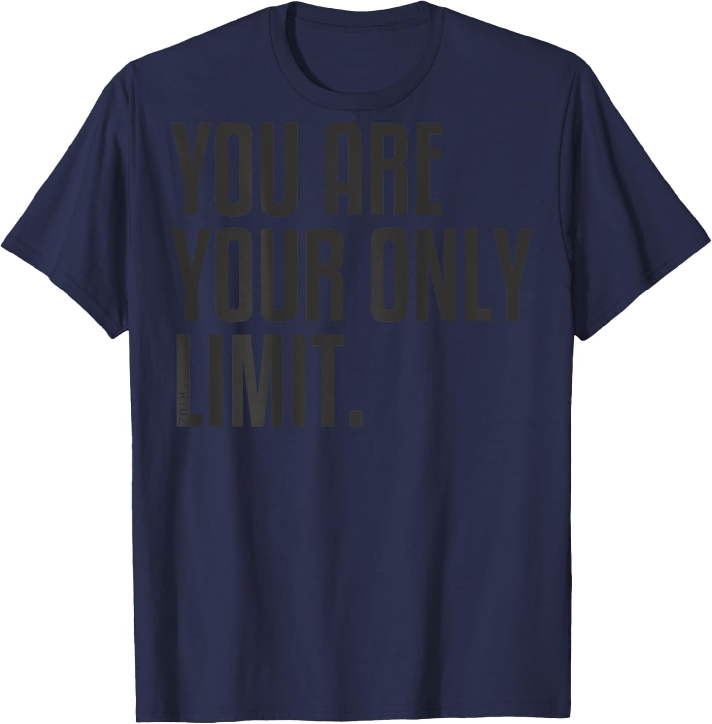 Fitness Quote Y2K Gym Training Back Print Yoga Sport Workout T-Shirt - T-Shirt | Navy