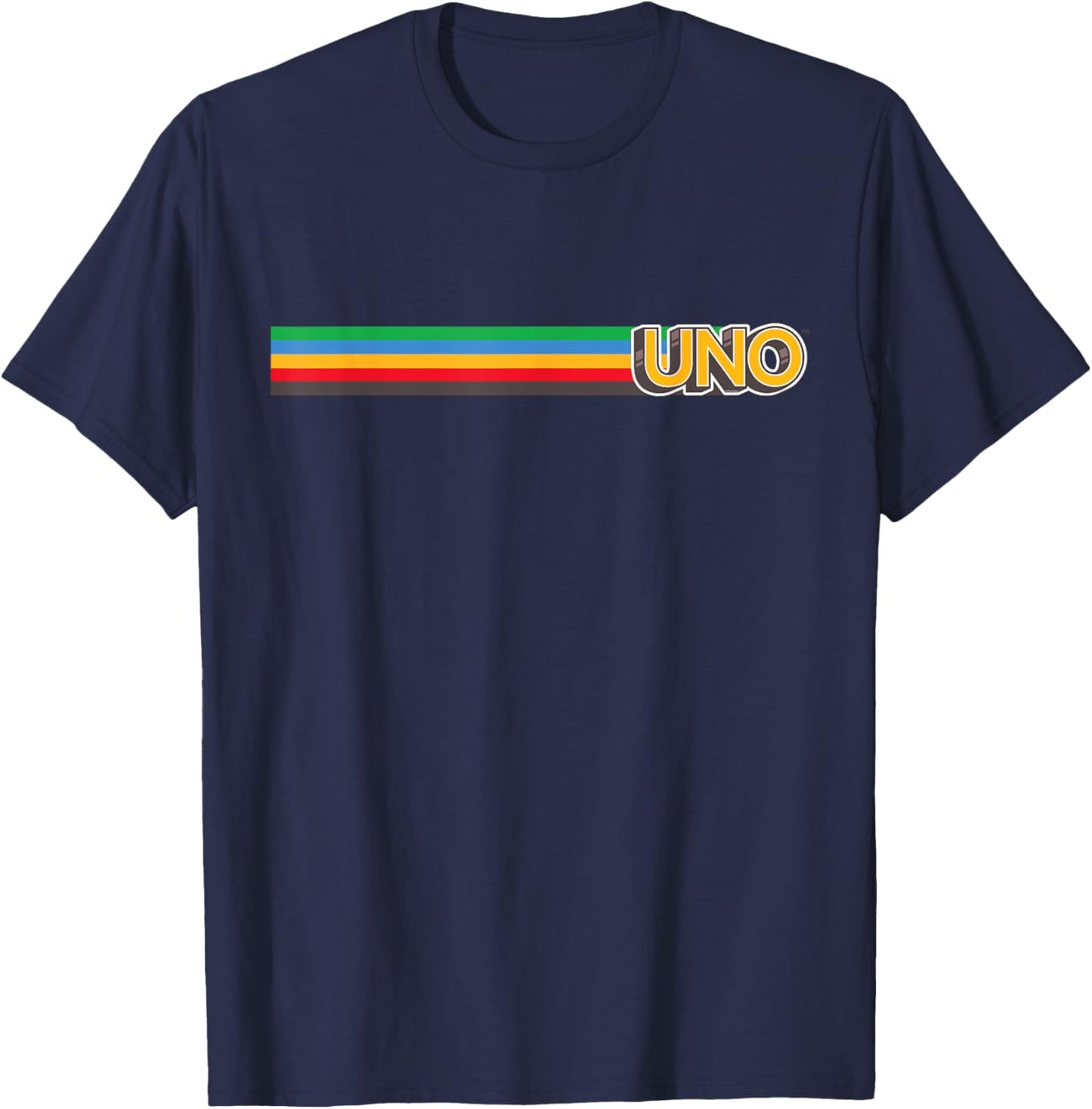 UNO Small Logo with Stripe T-Shirt - T-Shirt | Navy