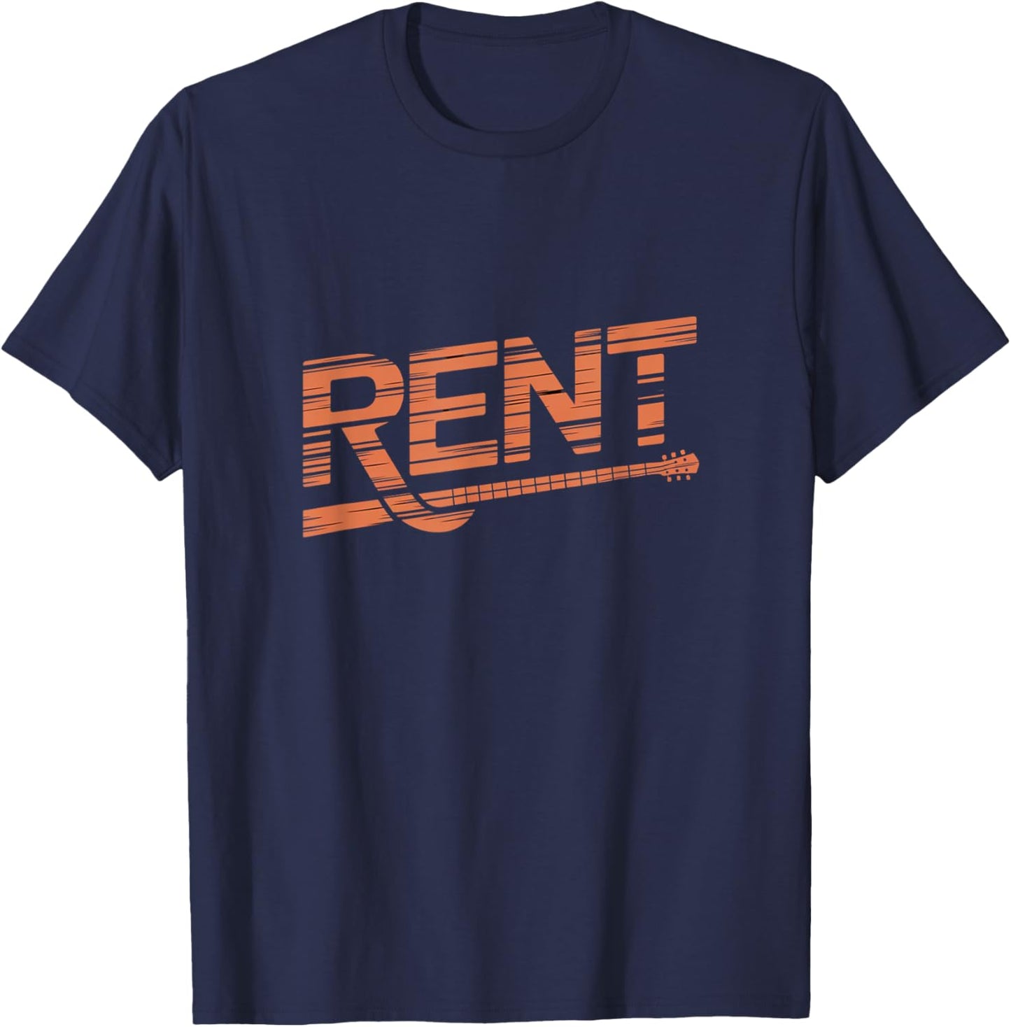 Rent Guitar Music Musical Theatre Broadway T-Shirt - T-Shirt | Navy