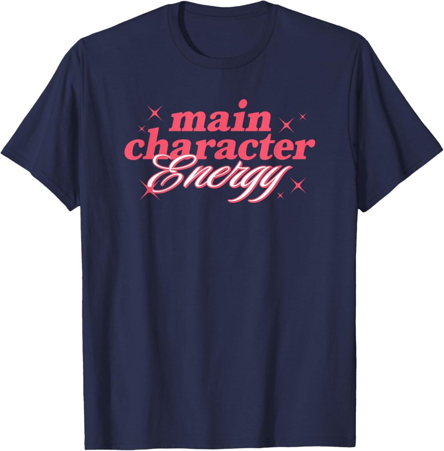 Main Character Energy Classic Halloween Graphic T-Shirt - T-Shirt | Navy