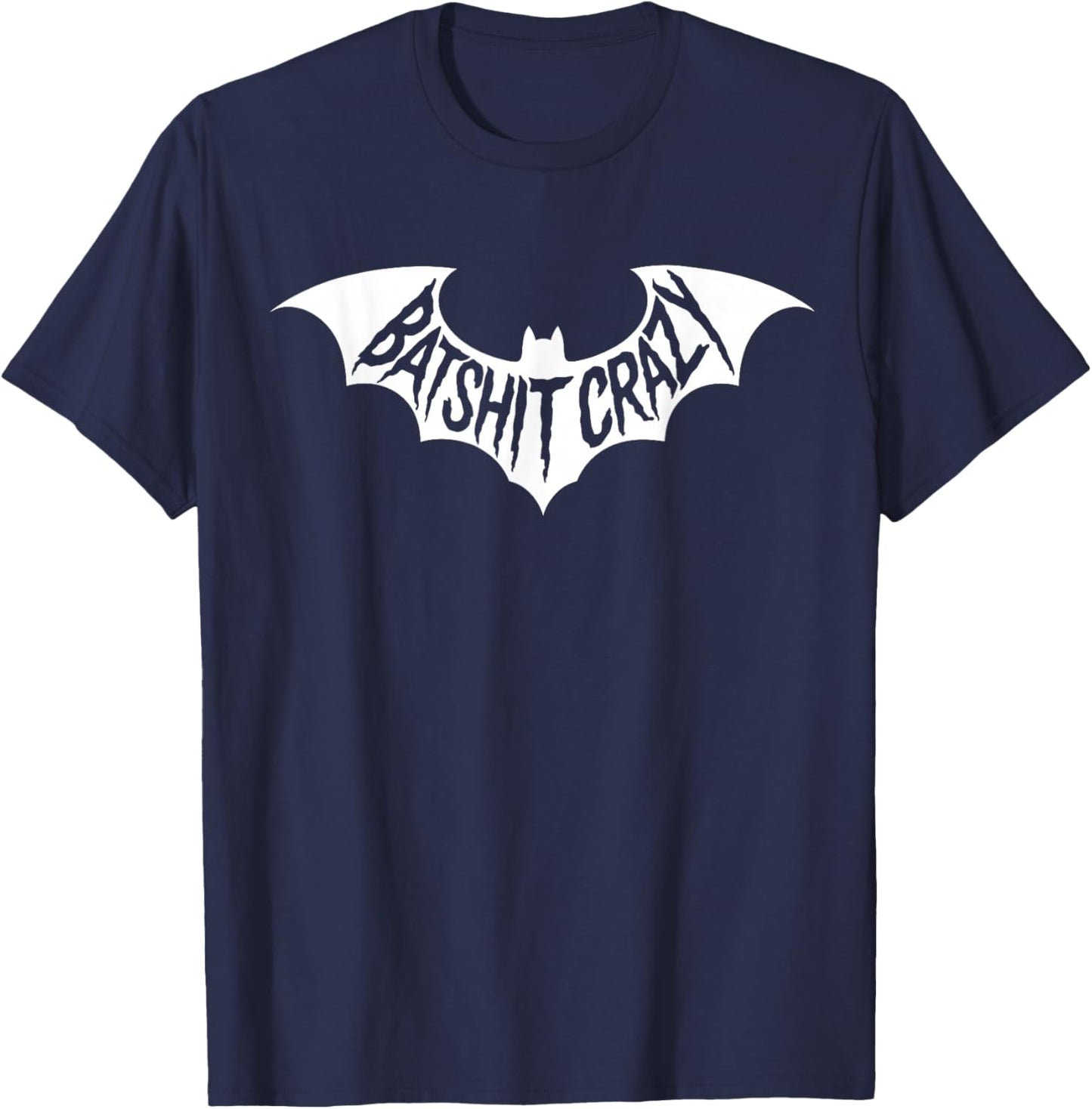 Batshit Crazy Wacky Cartoon Funny Bat Lover Halloween T-Shirt - T-Shirt | Navy