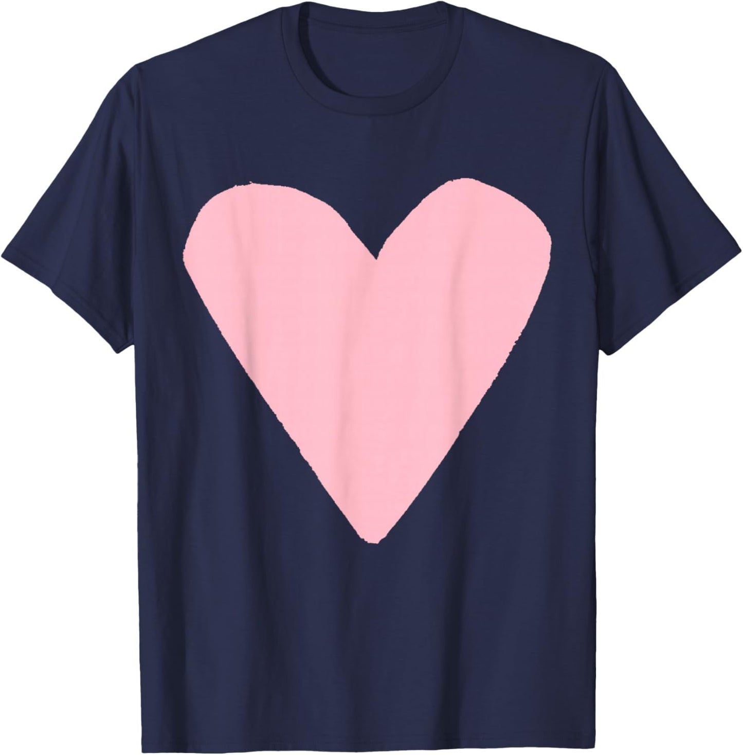 Cute Light Pink Heart T-Shirt - T-Shirt | Navy