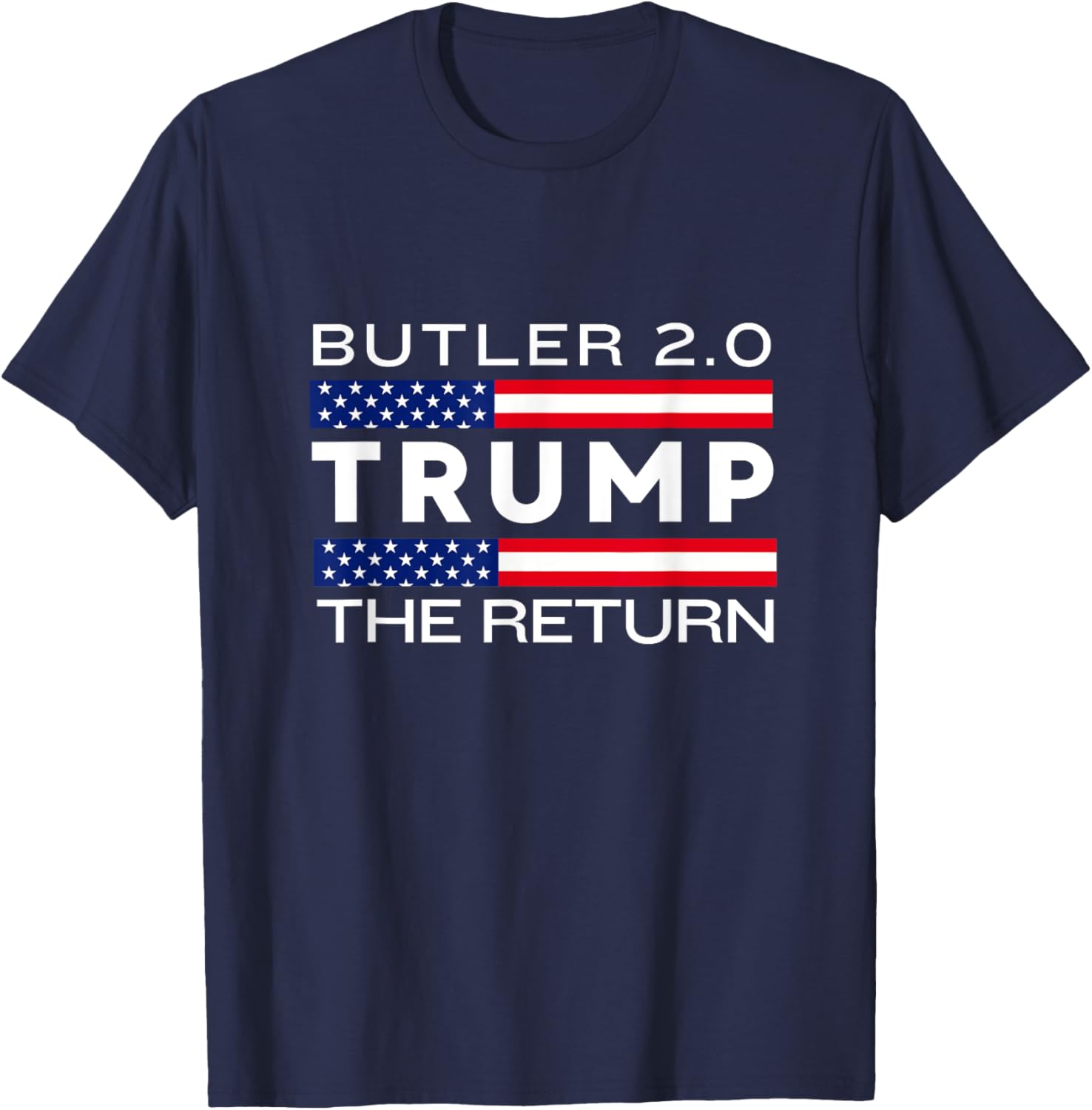 Trump Returns Butler Rally Fight Trump Elon Butler Rally 2.0 T-Shirt - T-Shirt | Navy