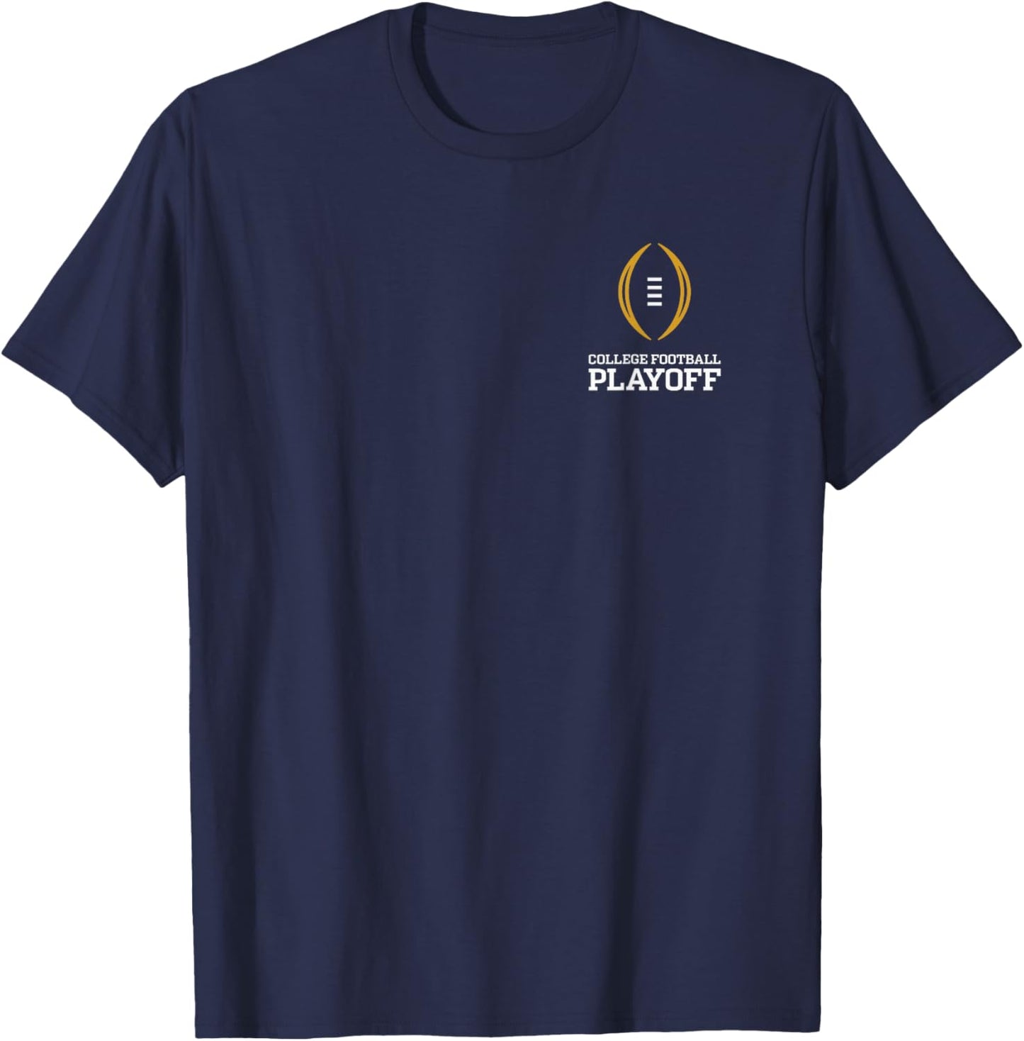 College Football Playoff CFP Front Back Officially Licensed T-Shirt - T-Shirt | Navy