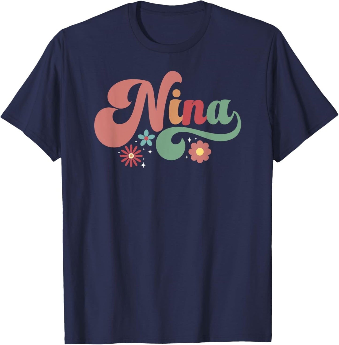 Nina Proud Nina Grandma Nina Grandmother T-Shirt - T-Shirt | Navy