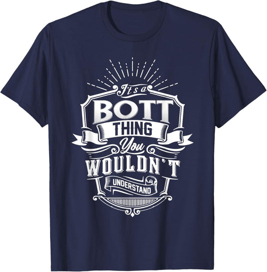 It's A BOTT Thing You Wouldn't Understand Name Vintage T-Shirt - T-Shirt | Navy
