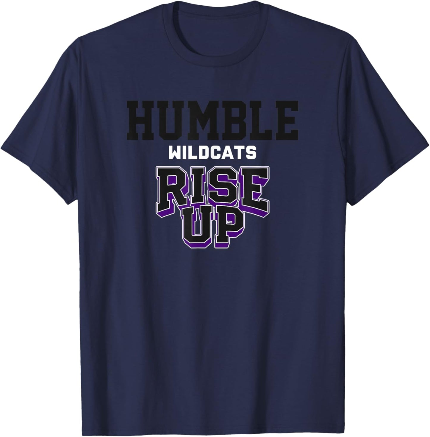 Humble Wildcats Rise Up HS T-Shirt - T-Shirt | Navy