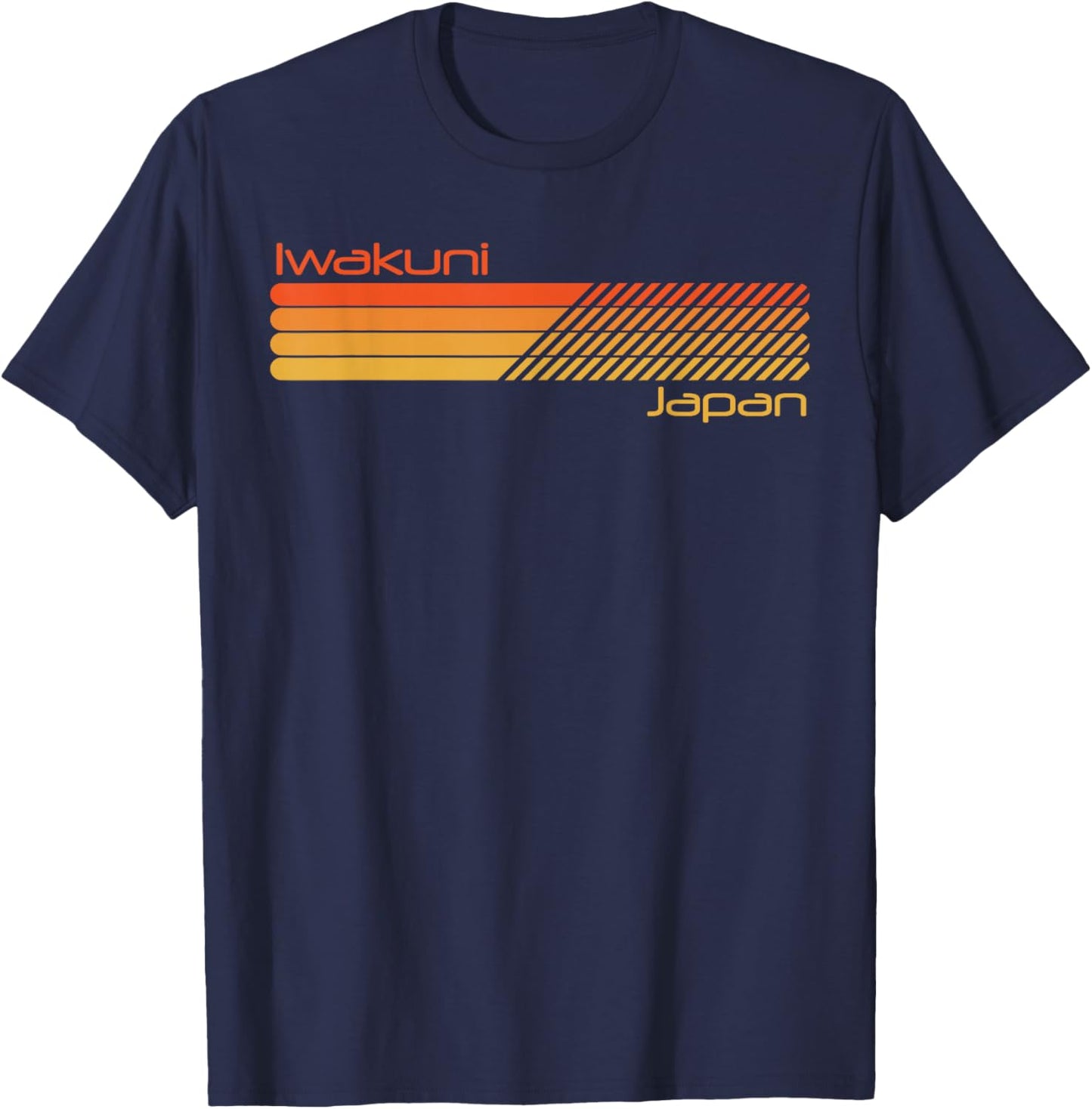 Retro Iwakuni Japan T-Shirt - T-Shirt | Navy