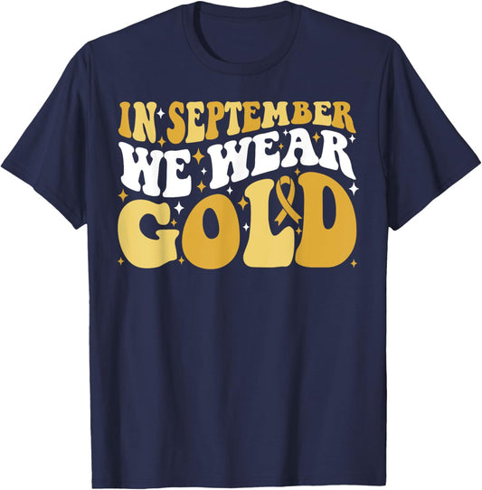 In September We Wear Gold T-Shirt - T-Shirt | Navy
