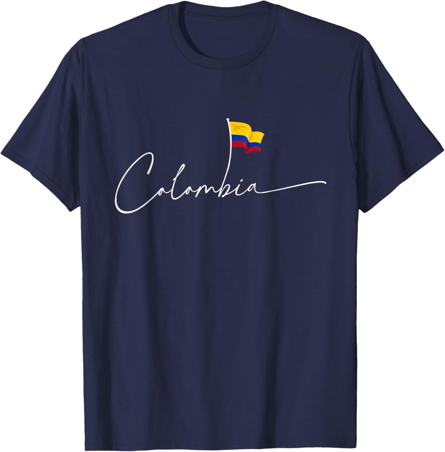 Colombia Pride Flag Colombian National Expat T-Shirt - T-Shirt | Navy