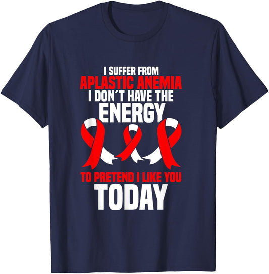 Anemia Survivor Awareness Product Aplastic Anemia Warrior T-Shirt - T-Shirt | Navy