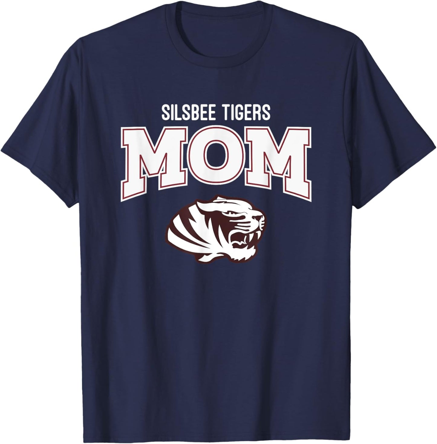 Silsbee Tigers Logo Mom HS T-Shirt - T-Shirt | Navy