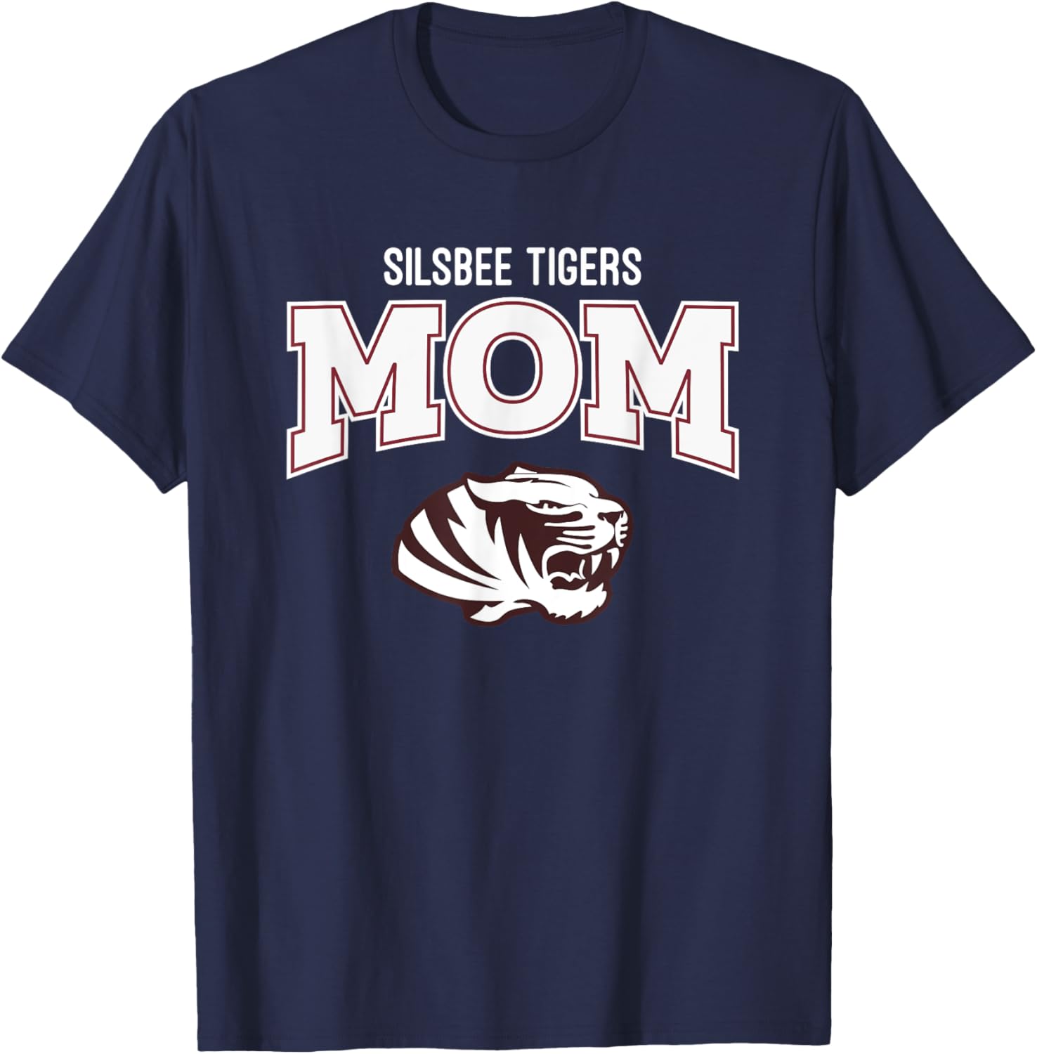 Silsbee Tigers Logo Mom HS T-Shirt - T-Shirt | Navy
