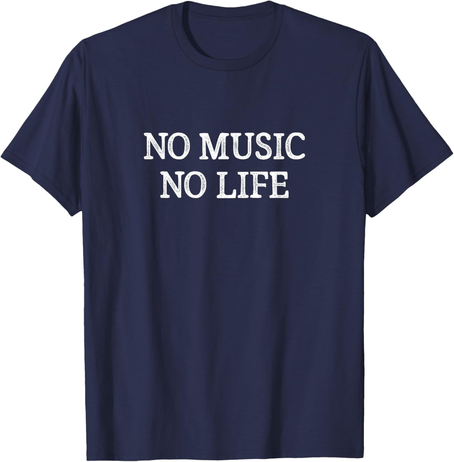 No Music - No Life - Vintage Style T-Shirt - T-Shirt | Navy