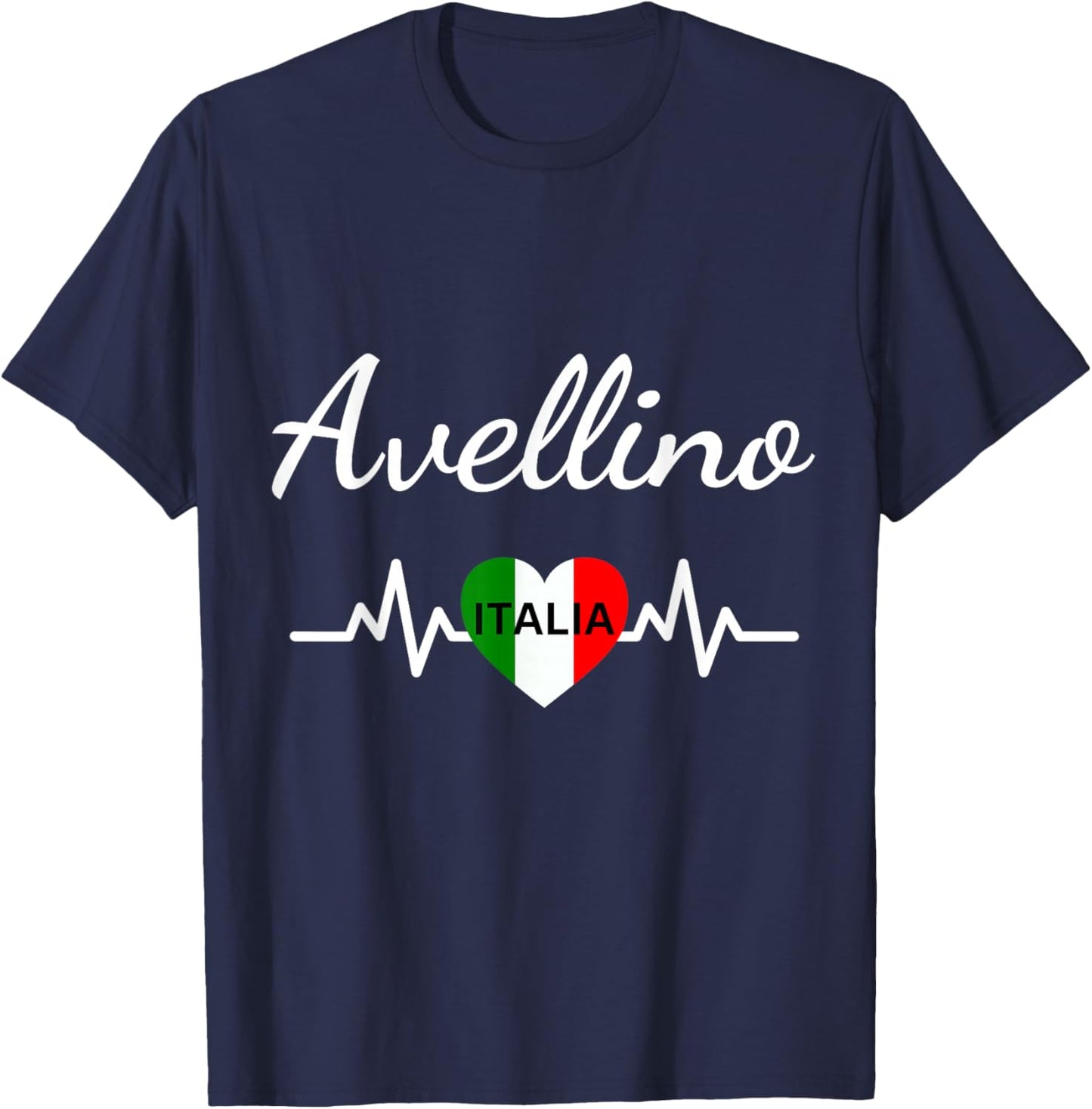 Avellino Italy Flag Italia Souvenir Matching Italian T-Shirt - T-Shirt | Navy