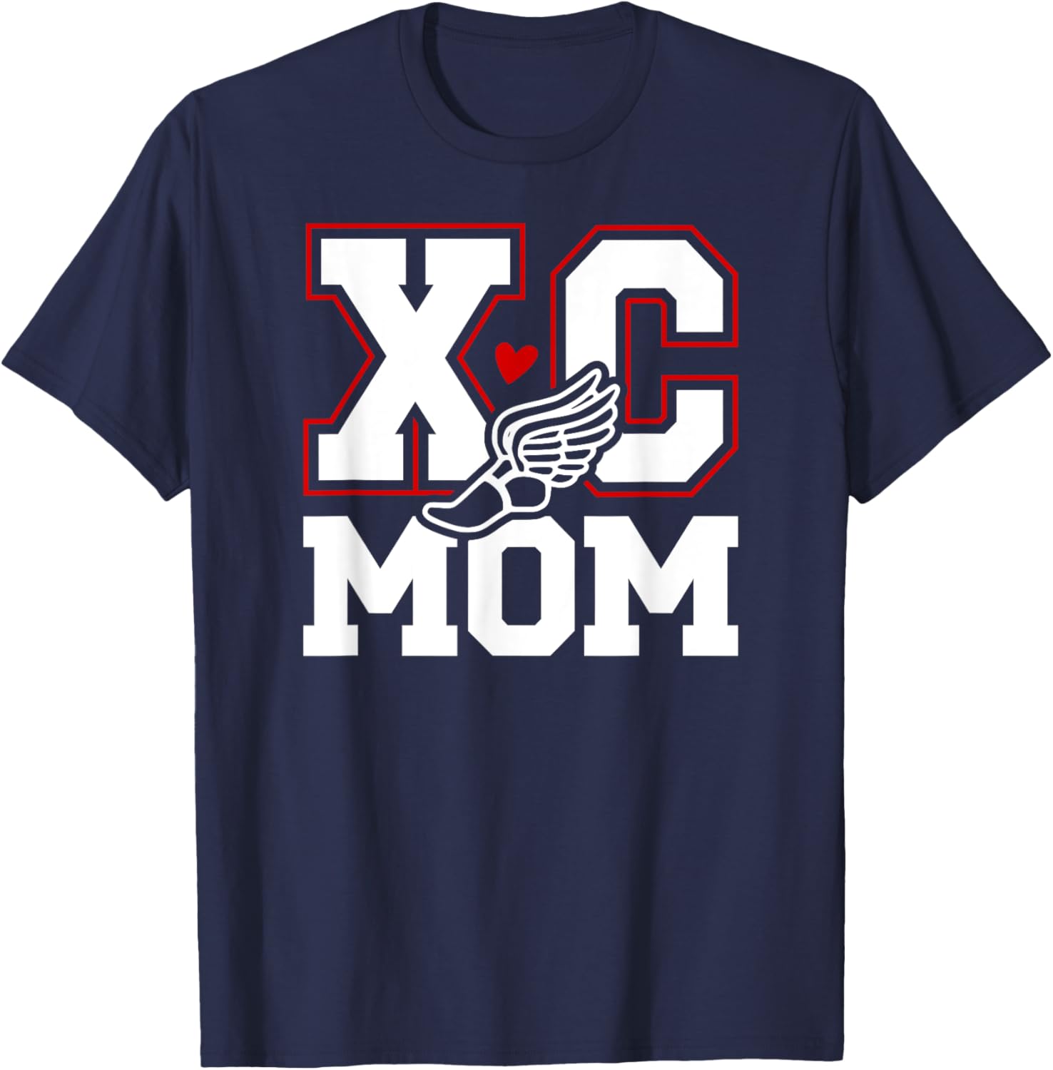 XC Mom Cross Country Mom Of A Cross Country Runner Mama T-Shirt - T-Shirt | Navy