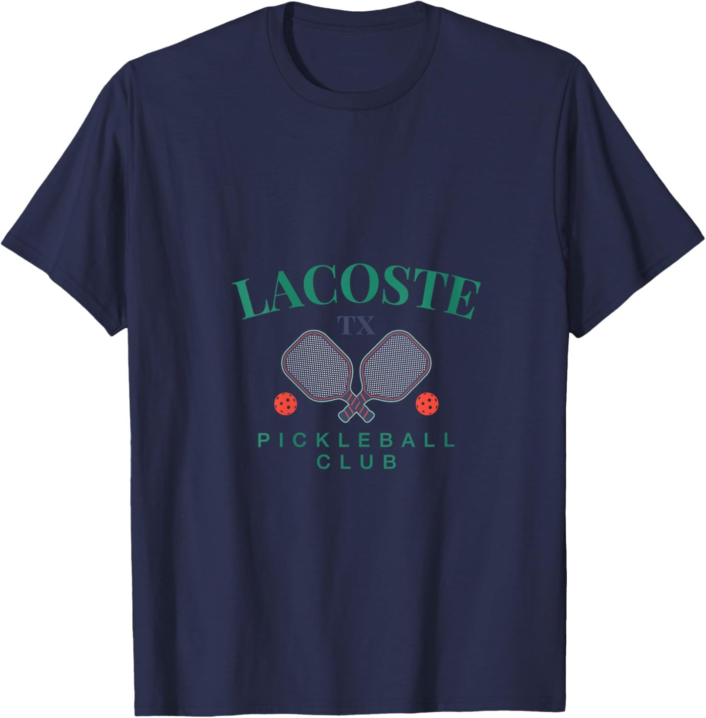 LaCoste, TX Pickleball Club for Paddle Players V-Neck T-Shirt - T-Shirt | Navy