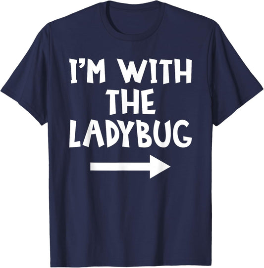 I'm With The Ladybug Funny Matching Couple Halloween Costume T-Shirt - T-Shirt | Navy