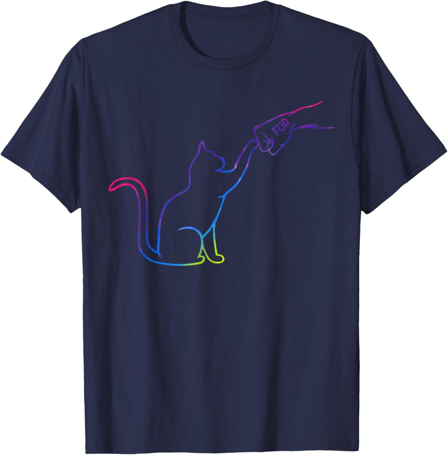Cute Pet I Love My Cat Best Friend Fist Bump Cat Lovers Men Women Kids T-Shirt - T-Shirt | Navy