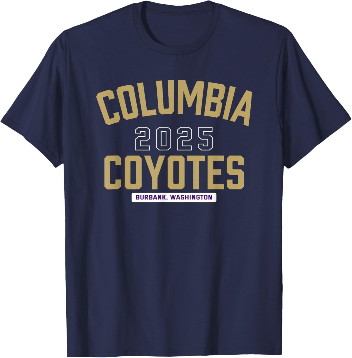 Columbia Coyotes Burbank, Washington 2025 T-Shirt - T-Shirt | Navy