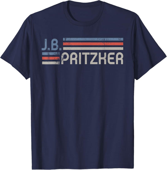 Vintage J.B.Pritzker 2028, J.B Pritzker For President 2028 T-Shirt - T-Shirt | Navy