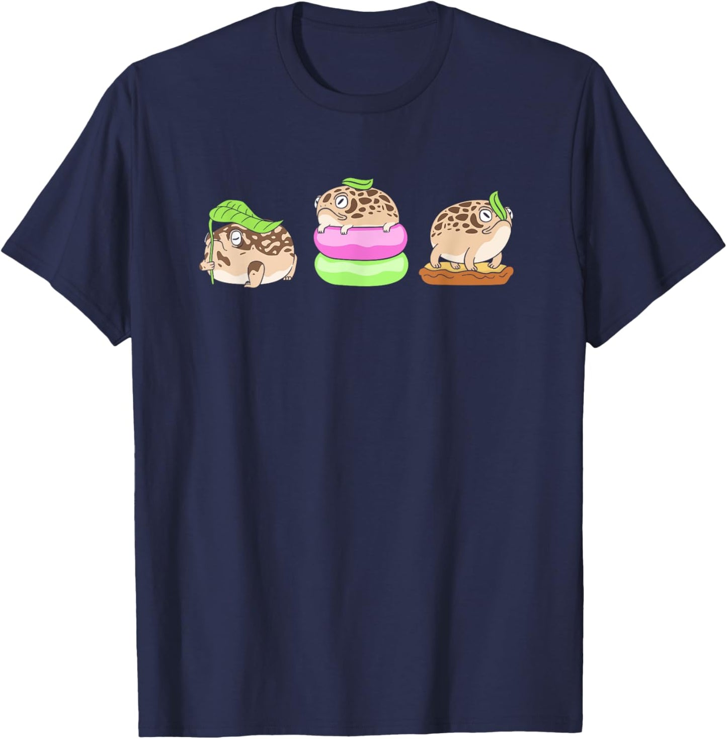 Cute Desert Rain Frog Lover Three Frogs T-Shirt - T-Shirt | Navy