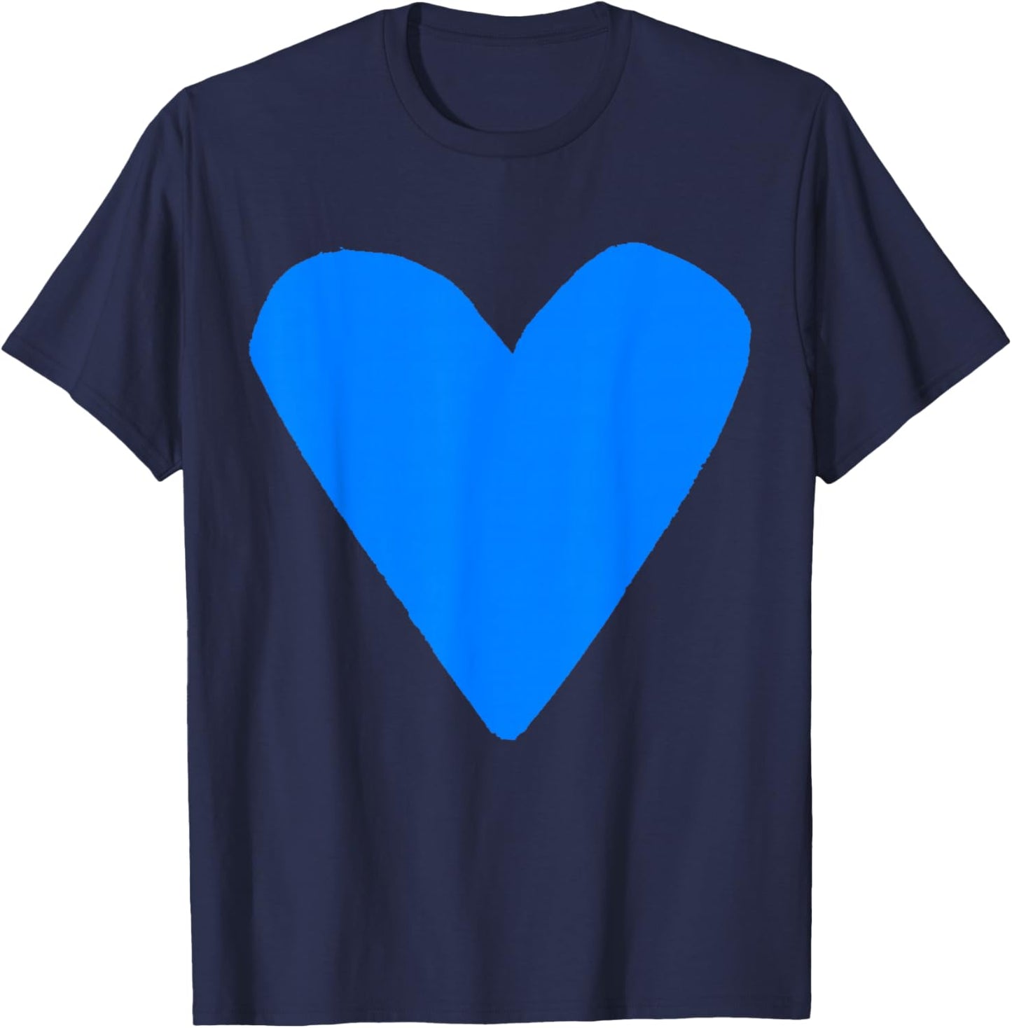 Cute Blue Heart T-Shirt - T-Shirt | Navy