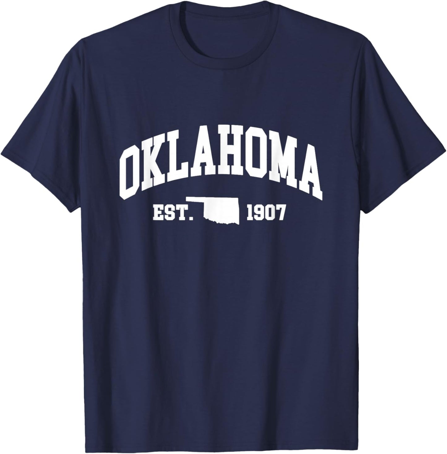 Oklahoma - Est. 1907 - Throwback Classic T-Shirt - T-Shirt | Navy
