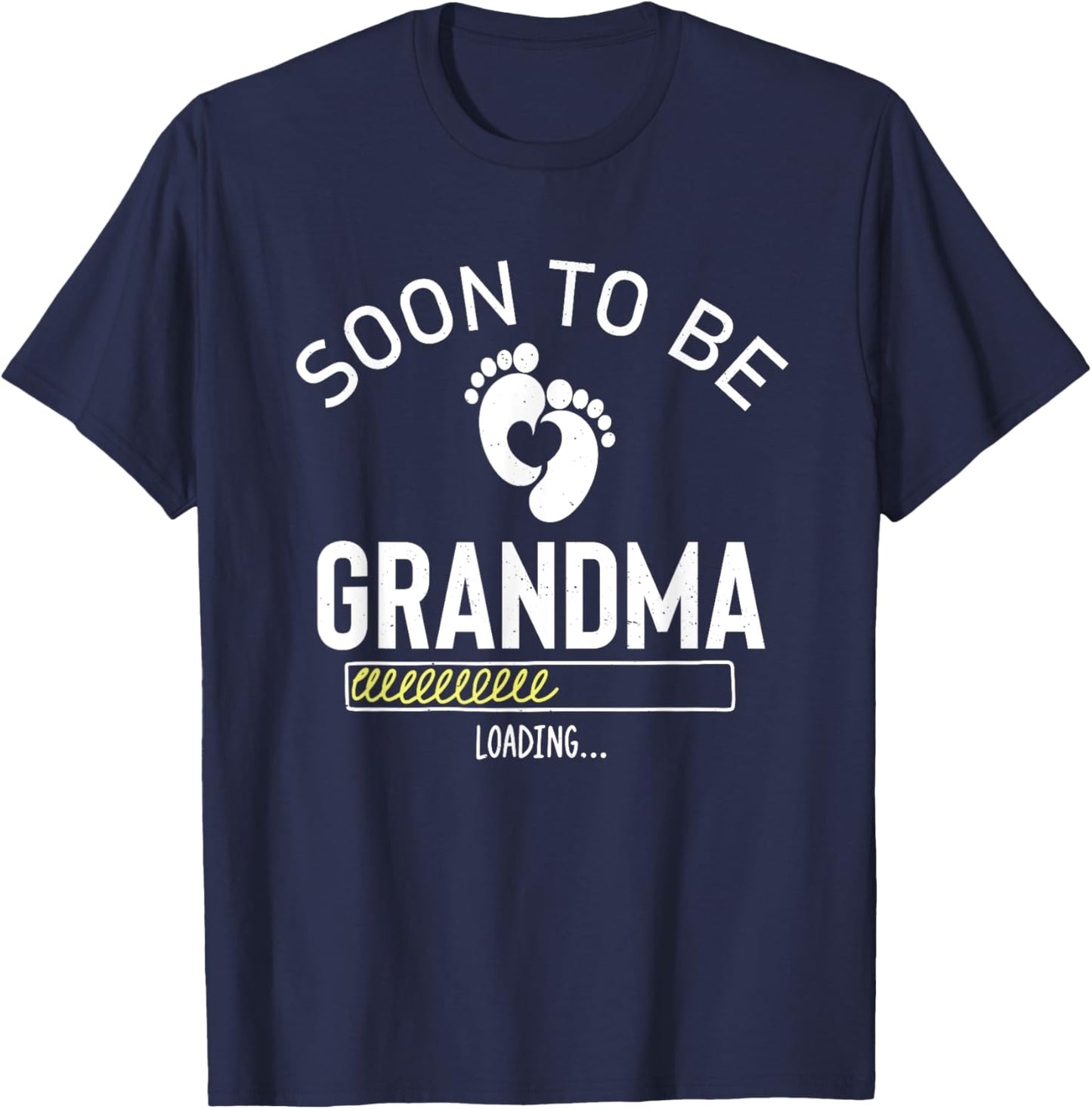 Soon To Be Grandma 2025 Loading Promoted To Grandma Est 2025 T-Shirt - T-Shirt | Navy